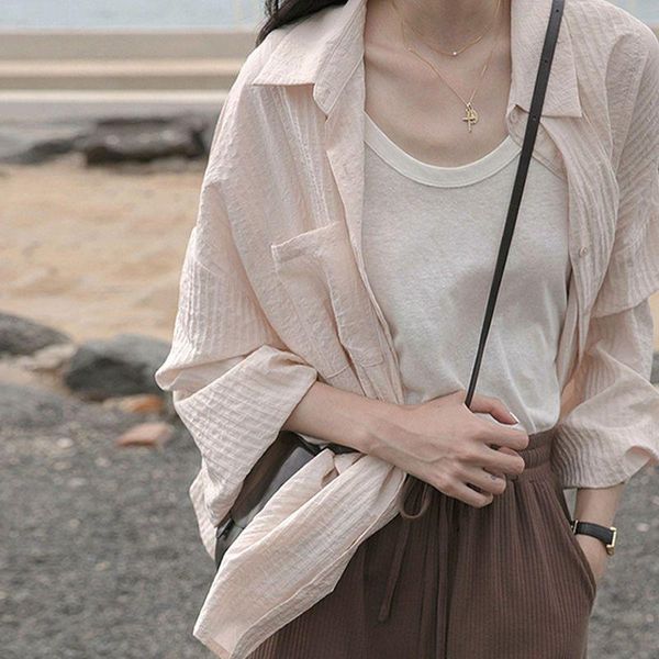 Женские блузки с длинным рукавом мода Женская Блузка 2023 Винтажная хлопчатобумажная льняная рубашка белая для женщин Молодежь вершины корейская одежда