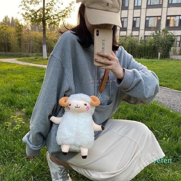 Borse da sera Donna Cute Funny Plush Little Sheep Shoulder Bag Girl Doll Messenger Bambini