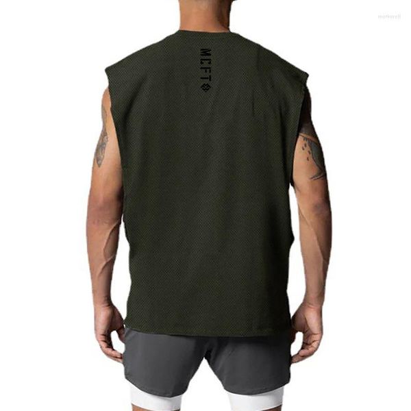 Canottiere da uomo Summer Mesh Quick Dry Oversize Gym Top Uomo Fitness T-shirt senza maniche Abbigliamento sportivo bodybuilding Gilet muscolare