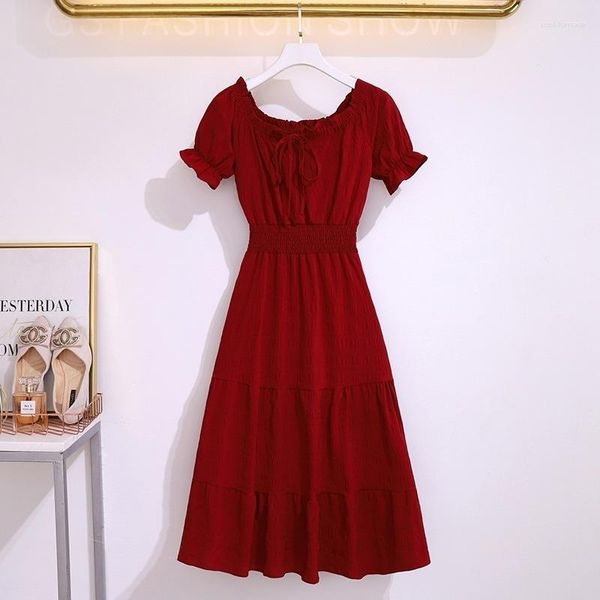 Damenpullover 2023 Top Fashion Nr. 2 in 20563 (4) Die Film-Web-Promi-Figur Pure Color Long Short-Sleeved Dress ist 53