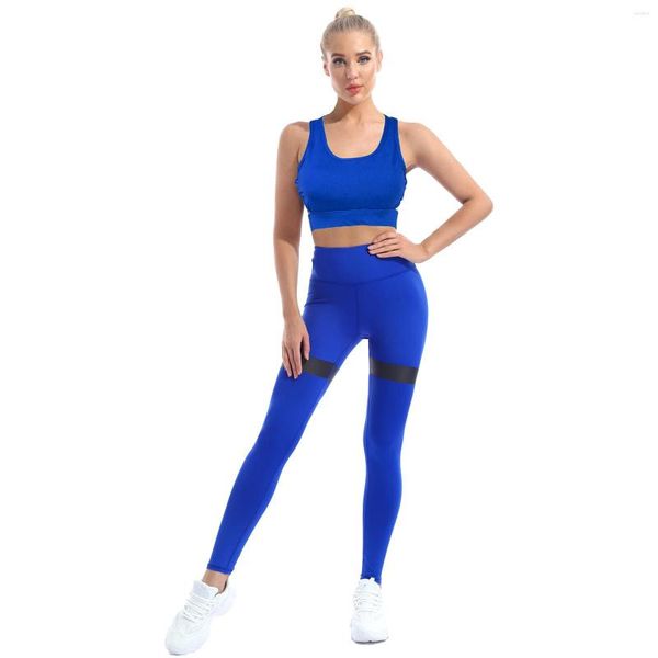 Calças femininas de duas peças 2 pçs macacão de ginástica para ioga fino agasalhos de corrida roupas esportivas almofadas traseiras sutiã esportivo conjunto de leggings fitness cintura alta