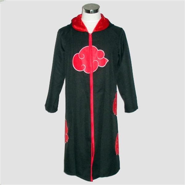 Naruto costume cosplay Naruto Akatsuki Uchiha Itachi Cosplay Mantello Con Cappuccio2096