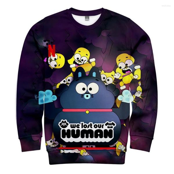 Erkek Hoodies Wamni Bizim insan sweatshirt hip-hop sokak kıyafeti uzun kolu o yaka moda üstleri cosplay trucksuit stil crewneck kaybetti