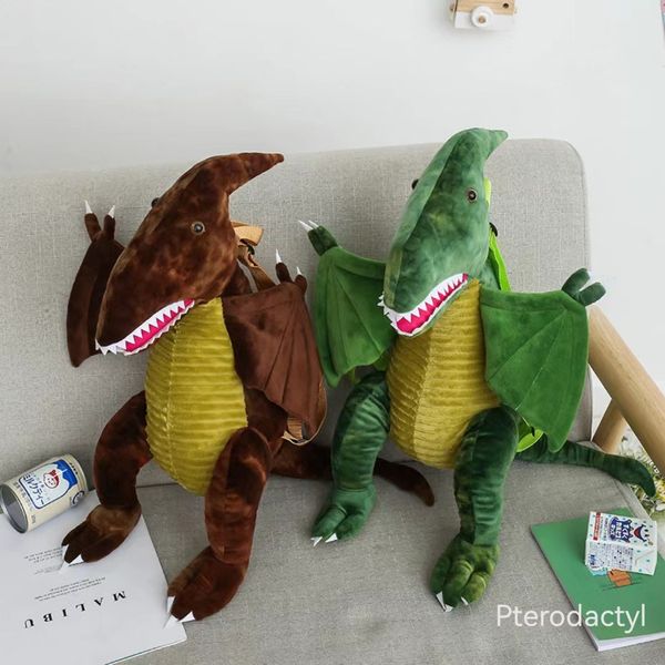 Zaini dinosauro pterosauro personalizzati per viaggi per bambini, zaini, zaini peluche all'ingrosso