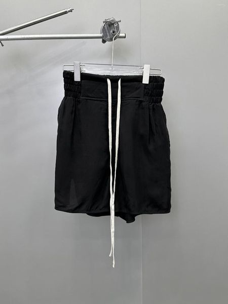 Shorts Feminino Tecido de Seda Cobre Amônia Vertical Respirável Sensação Super Boa Elástica Cintura Encolher Abdômen Emagrecimento