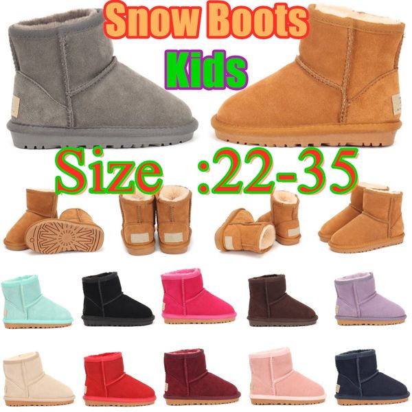 Per i più piccoli 3352 Australia stivali ugglies stivaletti per bambini designer Boot neonati ragazze ragazzi stivale caldo Pelle gioventù inverno racchette da neve