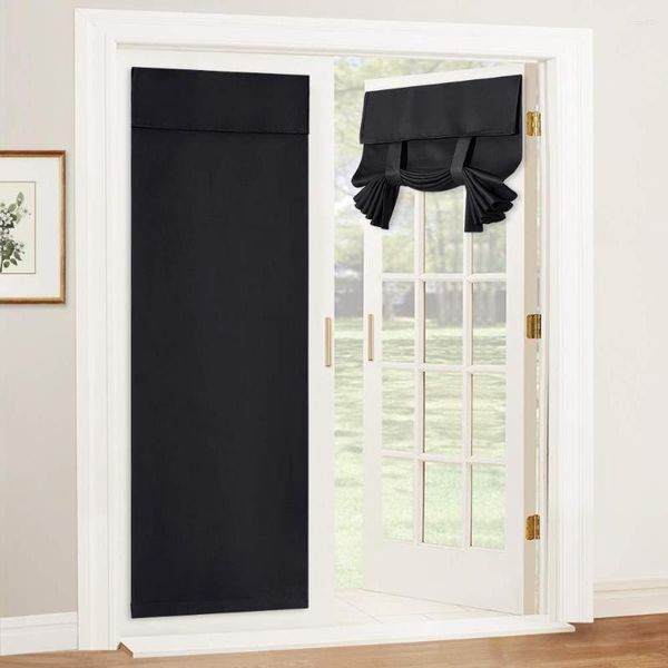 Cortina porta janela persiana portátil blackout casas prontas sala de estar