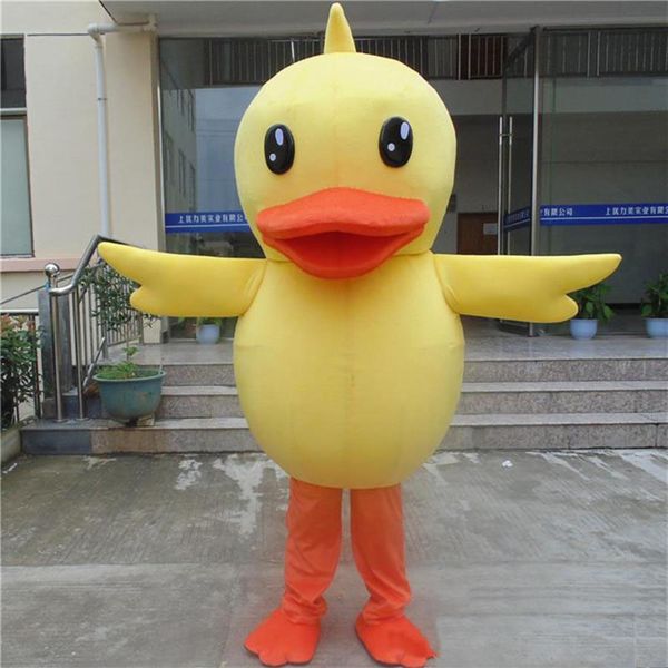 2017 direto da fábrica Fast Ship Rubber Duck Mascot Costume Big Yellow Duck Cartoon Costume Fantasy Party Dress of Adult children2793