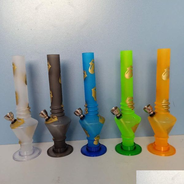 Cachimbos Fashion Colorf Sile Mini Bong Water Pipe Dobrável Hookah Rubber Oil Vt0153 Drop Delivery Home Garden Household Sundrie Dhflx