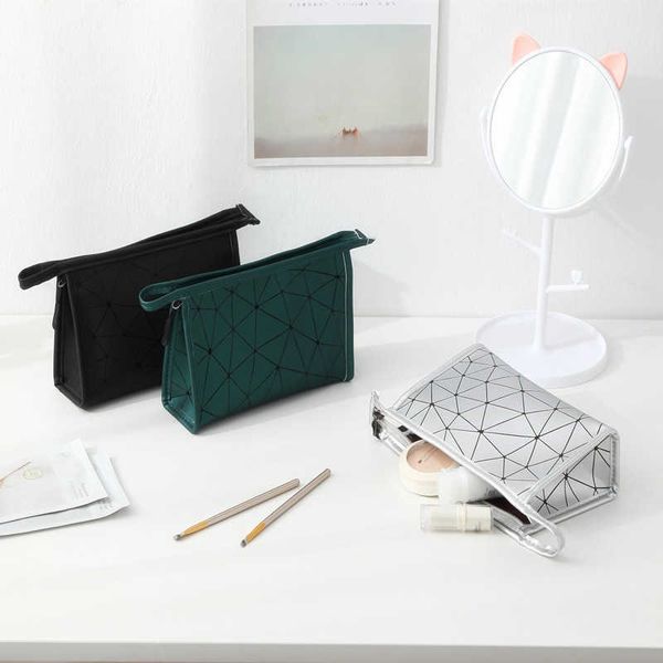 Lady Cosmetic Bags Cases Travel Lingge Cosmetic Bag Storage Feminino Coreano Simples Grande Capacidade Pequena Bolsa Portátil Mini 230704