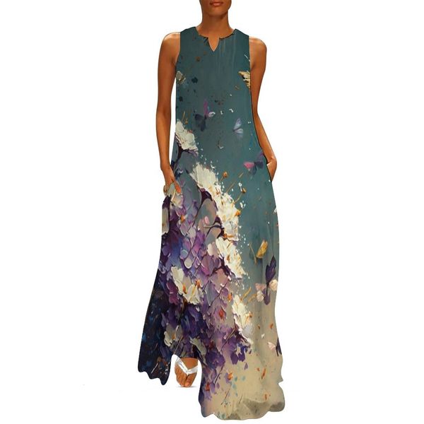 Vestidos sexy urbanos verão vestido feminino boho para mulheres pintura a óleo flores impressão feriado 2023 230713