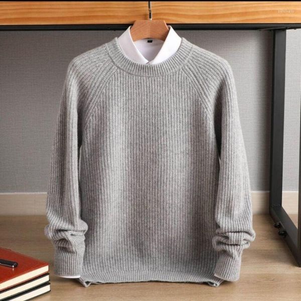 Maglioni da uomo 2023 Top Grade Thick Autum Moda Pullover lavorato a maglia Caldo inverno Lana Oneck Casual Mens Maglieria Maglione Abbigliamento D68