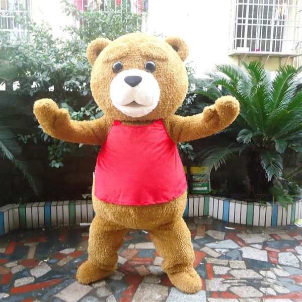 2017 mascote direto da fábrica ursinho de pelúcia adultos show traje de desenho animado roupa de boneca andando adereços a boneca de urso 212H