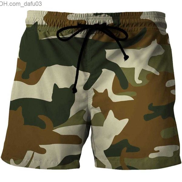 Herren Shorts Camouflage Strandshorts Herren Sommer Lose Surfbrett Shorts Wasser Jogginghose S-6XL Fitnessstudio Laufgepäck Großer Badeanzug Herren Z230714