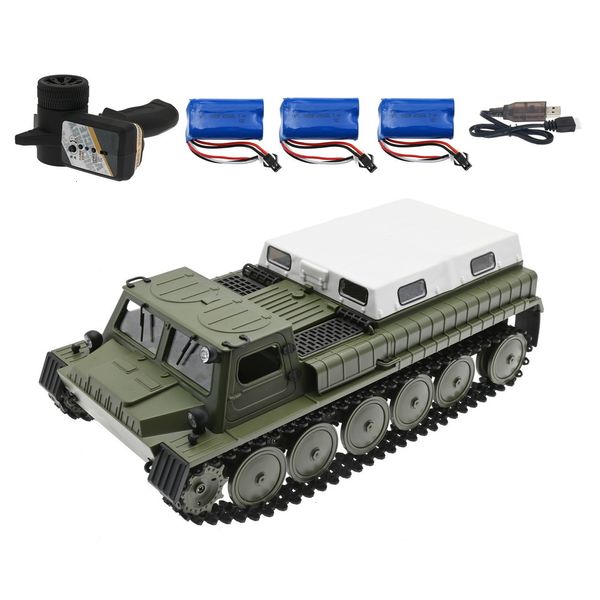 Carro elétrico/RC WPL E-1 1/16 RC Tank Toy 2.4G Super RC tank 4WD Crawler rastreado controle remoto carregador de veículo battle boy brinquedos para crianças 230713