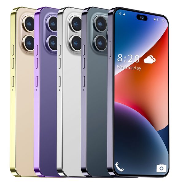 Atacado de novo comércio exterior i14promax com telas grandes com tela grande e smartphones inteligentes de 7,3 polegadas pelos fabricantes