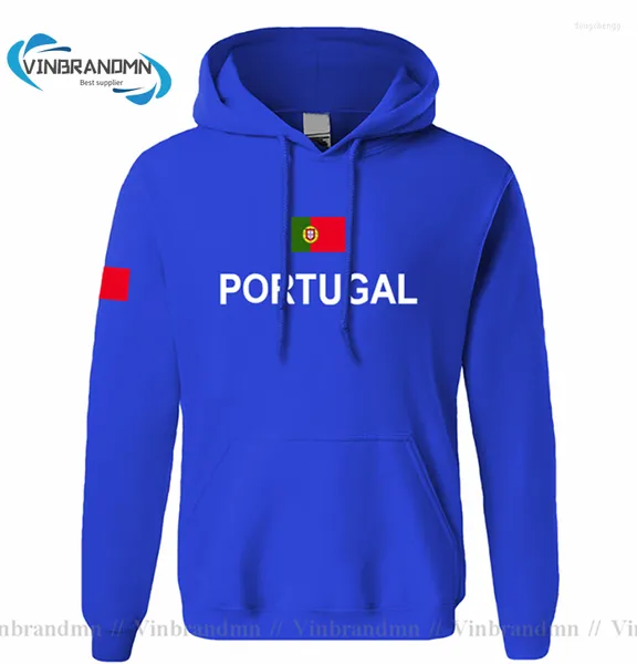 Erkek Hoodies Portekiz Erkekler Sweatshirt Ter Hip Hop Street Giyim Futbolları Jersey Futbolcu Takipçi Nation Portekiz Bayrak Pt