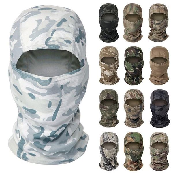 Bandane Multicam Tactical Balaclava Military Full Face Mask Shield Cover Ciclismo Esercito Cappello da caccia Sciarpa mimetica