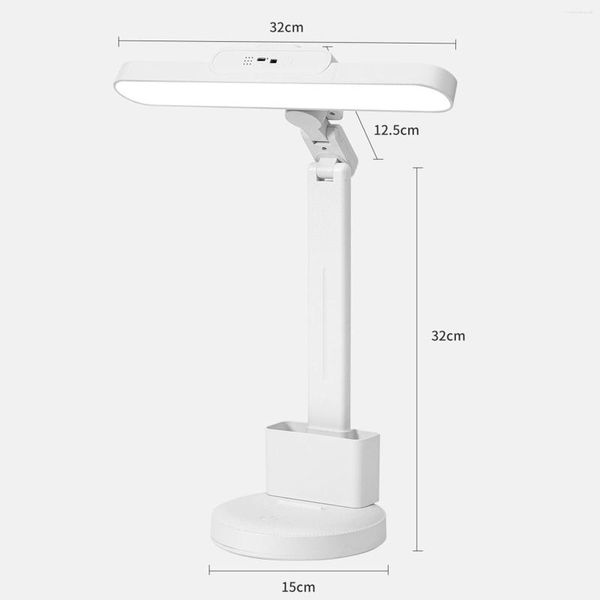 Masa lambaları Şarj Edilebilir Göz Koruması Katlama Püskürtme Depolama kutusu ile Masaüstü Başucu Ev Ofis Dekoru için Gece Işığı