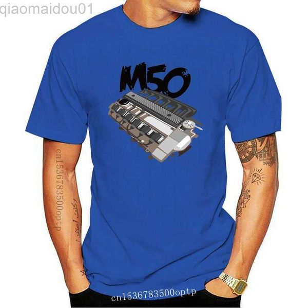 T-shirt da uomo New M50 Engine Motor Tuning E36 E30 Hobby Legend T Shirt Girocollo Building Spring Designer Lettere Camicia in cotone tinta unita L230713