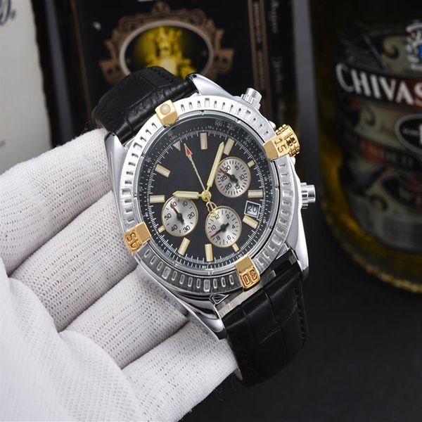 Erkek moda kol saatleri lüks izle deri navitimer 1884 spor dalış kronografı 42mm otomatik212i