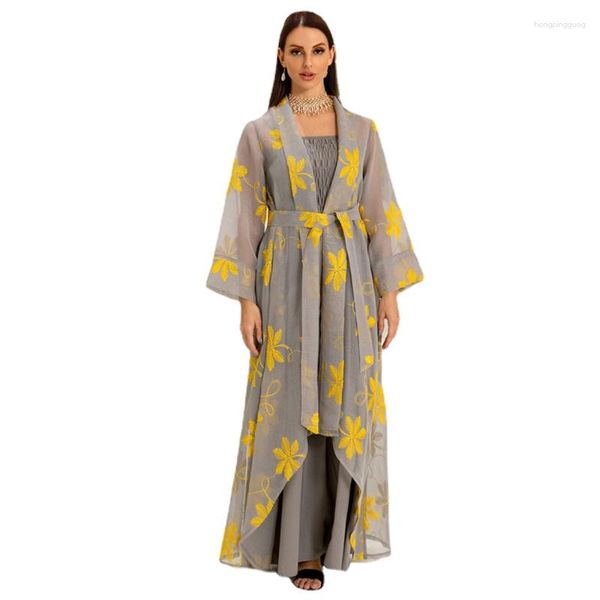 Abbigliamento etnico 2023 Musulmano Imposta Dubai Turchia Caftano Abaya Per Le Donne Ramadan Islamico Wedding Party Gown Kimono Robe Femme Bubu