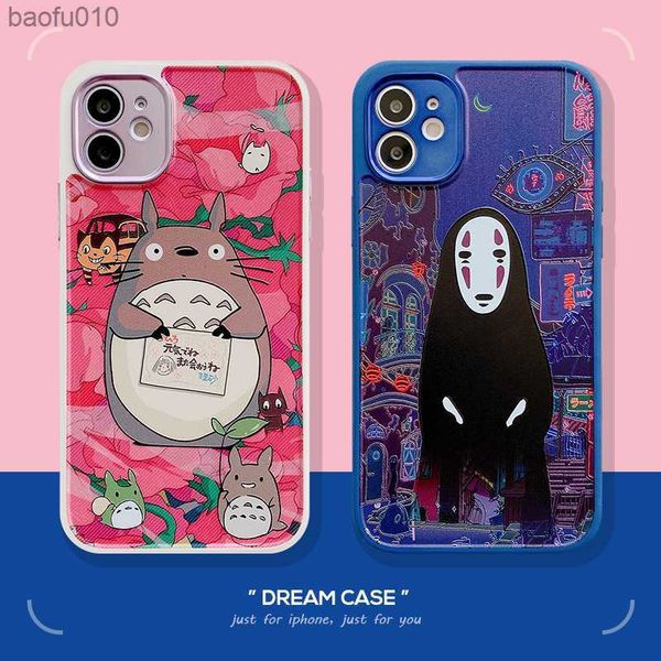 Аниме Totoro Phone Case для iPhone 14pro 7 8 плюс XR XS 12 11 13PRO MAX SE LENES