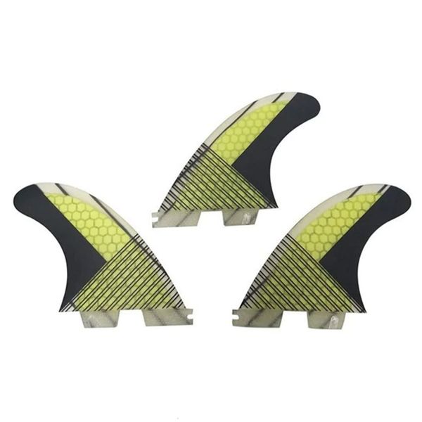 Acessórios para caiaque 3 peças G5 F II Fin Fins de prancha de surf Honeycomb fibra de vidro Surf Trifin 230713