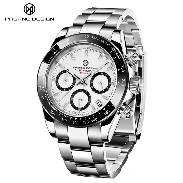 Altri orologi PAGRNE PAGANI DESIGN 40MM Giappone VK63 Classic Uomo Quarzo 100MM Resistente all'acqua Lunetta in ceramica Vetro zaffiro 230714