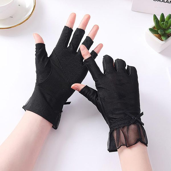 Комплекты для ногтей 1PAIR ICE SILK ANTI-UV MANICURE GLOVES УФ-гель защитные инструменты без пальцев светодиодные световые сушилки