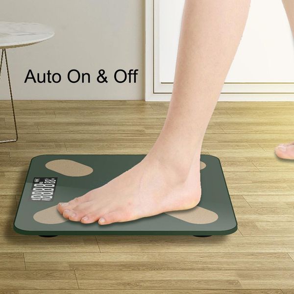 Домашние масштабы Smart Bluetooth App Digital Weight Health Monitor Body Body Scale Маленькая взвешивание нагрузки 180 кг 230714