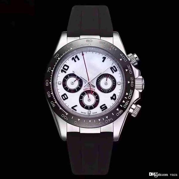 Movimento automatico asiatico 2813 senza funzione cronografo DTONA orologio 40mm di lusso di alta qualità di marca da uomo in gomma brace184C