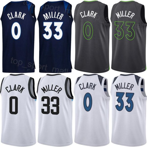 Bedrucktes Basketball-Trikot für Herren und Kinder von Leonard Miller, 33 Jaylen Clark, 0 Mike Conley, 10 Anthony Edwards, 1 Rudy Gobert, 27 Jaden McDaniels, 3 Naz Reid, 11 Bryn Forbes, 10