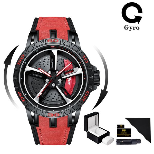 Originale 3D Real Super Car Watch Impermeabile Ruota Orologi Rim Quartz Sport da uomo 360 ° Spin per uomo Orologio AUDl RS7 230713