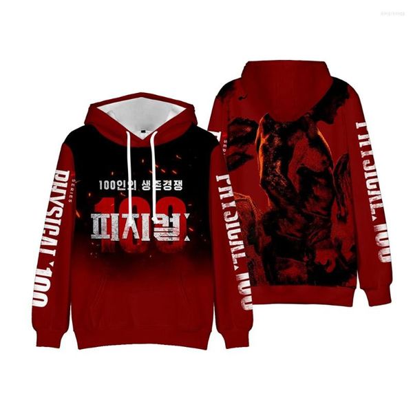 Herren Hoodies 3D Physical 100 Sweatshirts Männer Frauen Street Hip Hop Pullover Hoodie Teenager Jungen Mädchen Cosplay Kostüm