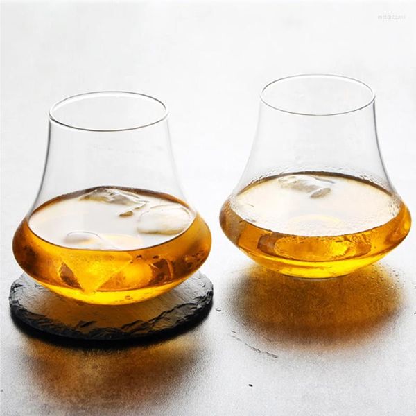 Bicchieri da vino Bicchiere da whisky in cristallo Trasparente Top Decanter Cup Whisky Birra da bere Home Bar Party 300ml Tazze da cocktail dal gusto creativo
