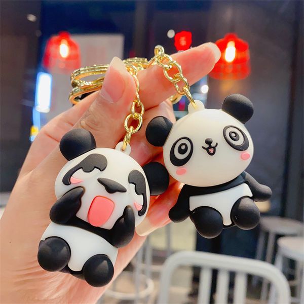 Blogueiro de moda designer de joias Novo Tesouro Nacional Bonito Pequeno Panda Chaveiro para celular Chaveiros Lanyards Chaveiros atacado YS130