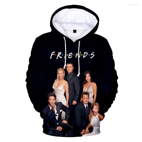 Erkek Hoodies Friends 3D Baskı Erkekler Kadın Moda Sweatshirt Uzun Kollu Harajuku Unisex Hooded Tasarım TV