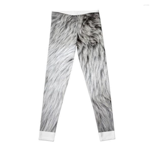 Calças Active Calças Leggings Femininas de Pele Sintética Cinza Flexíveis Esporte Feminino