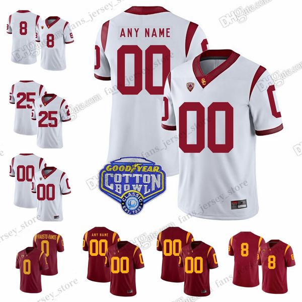 2023 NCAA USC Trojans College Football Jersey Williams Jensen Moss Roy Ward Williams Barlow Brown Colombo Jones Outlaw Ford Hudson Jackson III Overn Rice Zamora