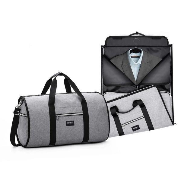 Bolsas Duffel Marca bolsa de viagem impermeável bolsa de roupas masculinas bolsa de viagem de negócios bolsa de ombro 2 em 1 multifuncional bolsa de bagagem grande bolsa casual h 230714