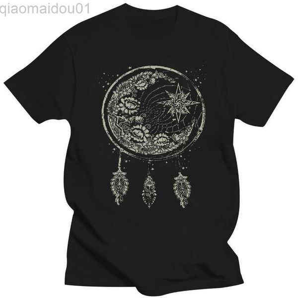 Herren T-Shirts Lost Gods Moon Dream Catcher Herren Grafik T-Shirt Homme Individuelles T-Shirt L230713