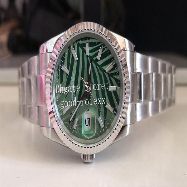 2021 Relógios Novo Estilo Feminino Verde Oliva Folha de Palmeira Mostrador Relógio de Fábrica BP 36mm Unissex Automático 2813 BPF Masculino 126234 Jubileu Brace214J