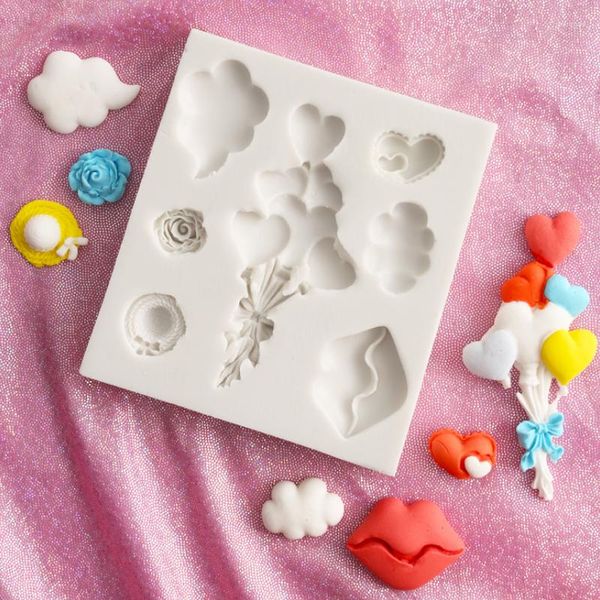 Stampi da forno Labbra Nuvole Stampo in silicone Stampo per fondente Strumenti per decorare torte Cioccolato Gumpaste Sugarcraft Accessori da cucina