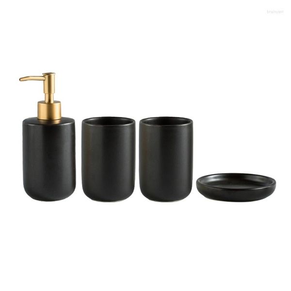 Аксессуарный набор для ванны лосьон для хранения ванной комнаты 4 шт/сет -мыло для мыла коробки зубной щетки для хвоста для декора столешницы