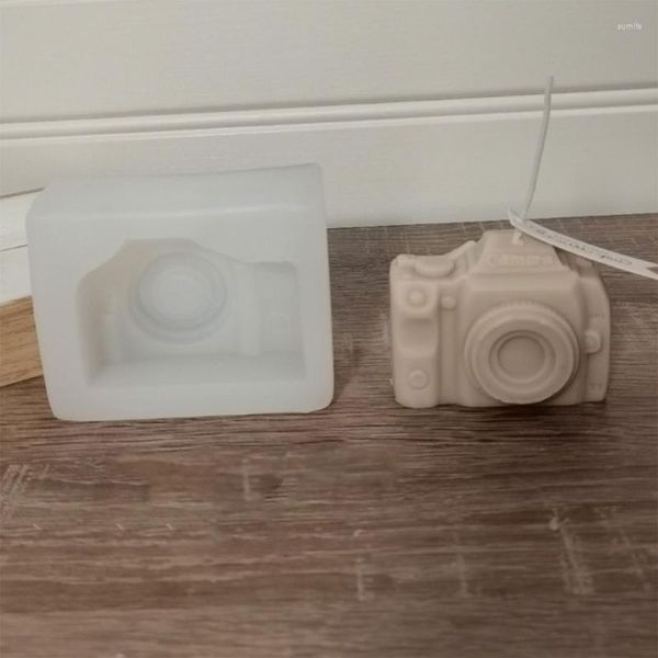 Moldes para hornear de silicona en forma de cámara, molde de jabón hecho a mano DIY, moldes para hacer velas y Chocolate