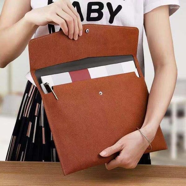 Сумки для хранения A4 Business File Bag Faux Leather Portfolio