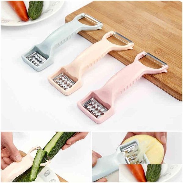 Utensili per frutta e verdura Pp Pelapatate Verdure Pelapatate Accessori da cucina a due teste Utensili Forniture per cucine Frutta Coltello Skin-P Dh3Fw