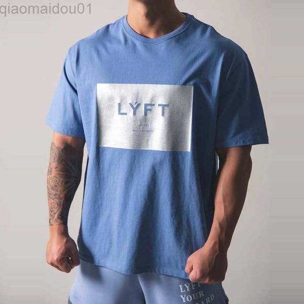 T-shirt da uomo Nuovi sport giapponesi a maniche corte da uomo Allenamento per auto-coltivazione Palestra T-shirt fitness per il tempo libero Abiti da corsa traspiranti larghi L230713