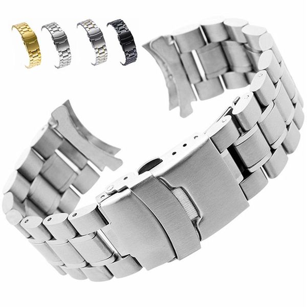 Spot Mi Wuzhu massives Edelstahl-Uhrenarmband mit doppelter Versicherungsschnalle, Armband, Uhrenzubehör, 18 20 22 24 mm, 241 m